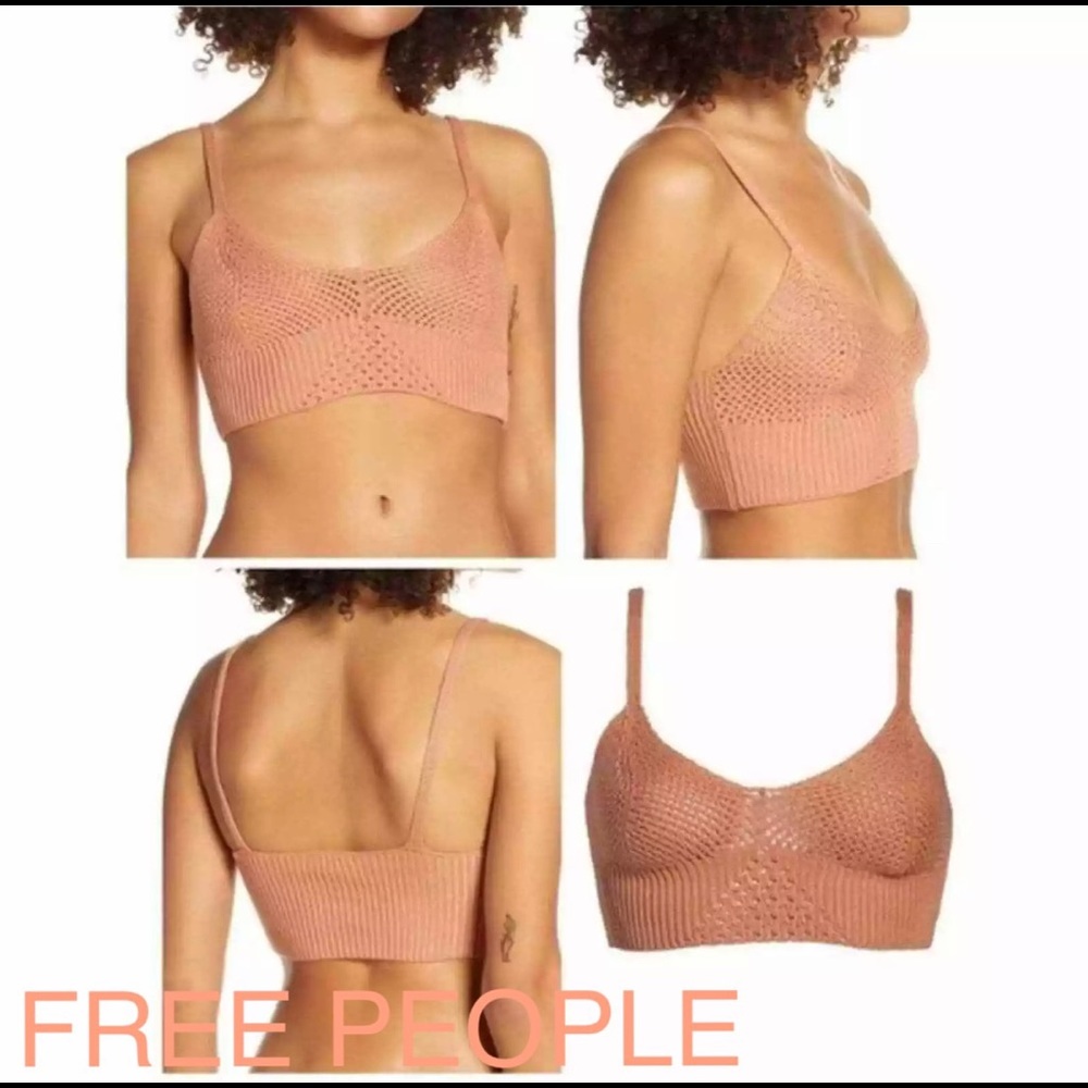 *NEW* FREE PEOPLE You Wanna Brami Bralette Almond